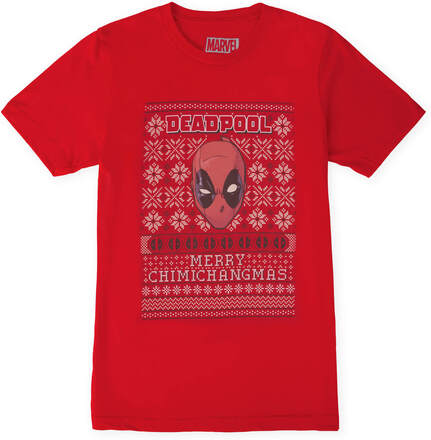 Marvel Deadpool Men's Christmas T-Shirt - Red - L