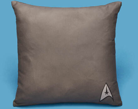Star Trek Pattern And Logo Square Cushion - 50x50cm - Soft Touch