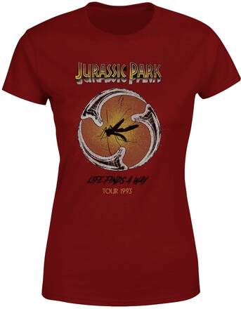 Jurassic Park Life Finds A Way Tour Women's T-Shirt - Burgundy - L