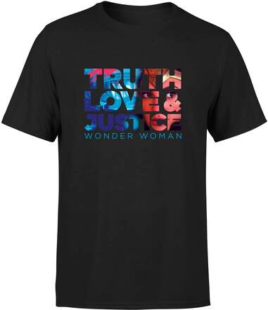 Wonder Woman Truth, Love And Justice Men's T-Shirt - Black - L - Black