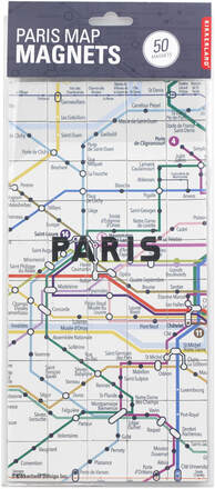 Kikkerland Paris Map Magnets