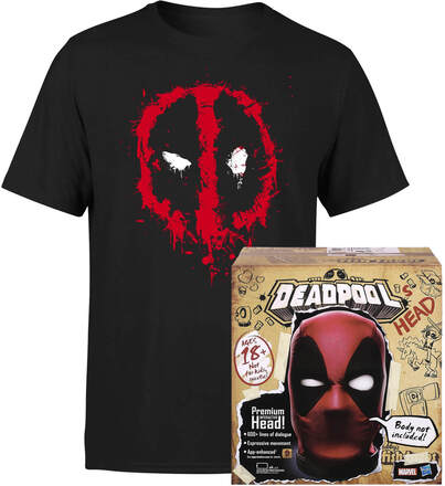 Hasbro Deadpool’s Head & T-Shirt Bundle - Black - Women's - 3XL - Black