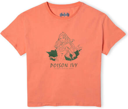 Batman Villains Poison Ivy Women's Cropped T-Shirt - Coral - M - Burgundy Acid Wash