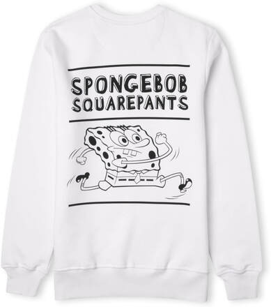 Spongebob Squarepants Sprinting Through The Sea Unisex Sweatshirt - White - S - White