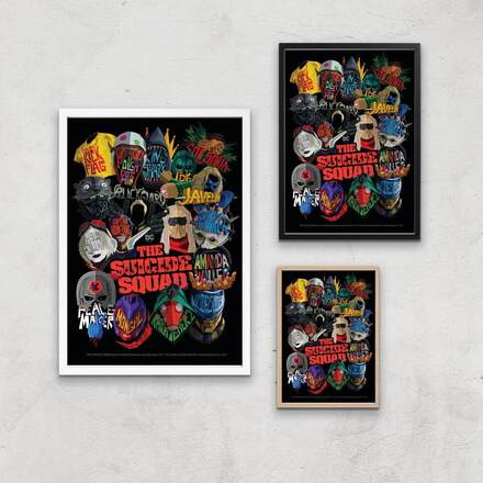 Suicide Squad Poster Giclee Art Print - A3 - Wooden Frame