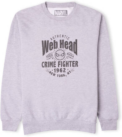 Marvel Web Head Crime Fighter Sweatshirt - Grey - XL - Grey