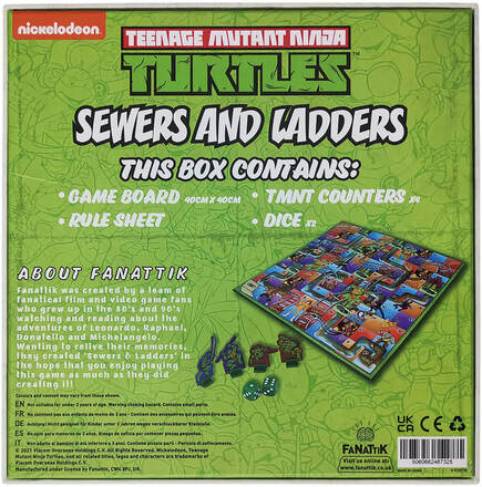 Fanattik Teenage Mutant Ninja Turtles Sewers & Ladders Board Game