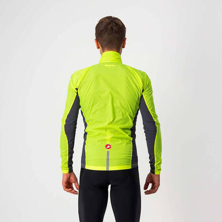 Castelli Squadra Stretch Jacket - XXL - Yellow Fluo/Dark Gray