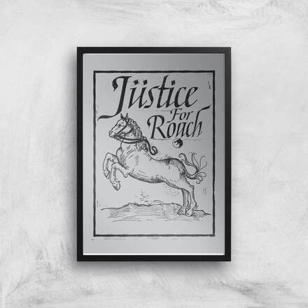 The Witcher Justice For Roach Giclee Art Print - A4 - Black Frame