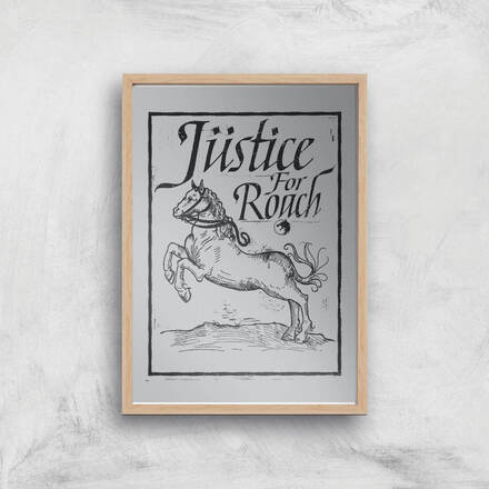 The Witcher Justice For Roach Giclee Art Print - A2 - Wooden Frame