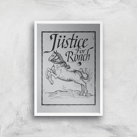 The Witcher Justice For Roach Giclee Art Print - A2 - White Frame