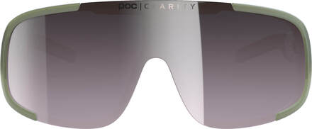 POC Aspire Road Sunglasses Epidote Green Translucent - Violet/Silver Mirror