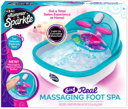 Shimmer 'N Sparkle 6-In-1 Real Massaging Foot Spa