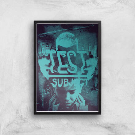 Stranger Things Test Subject Giclee Art Print - A4 - Black Frame