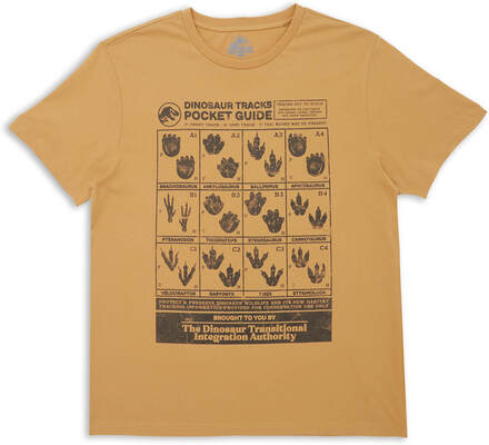 Jurassic World Dino Tracks Pocket Guide Men's T-Shirt - Tan - XL - Tan