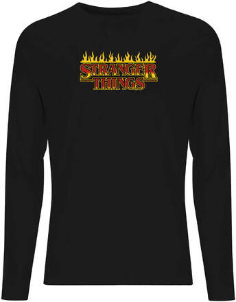 Stranger Things Flames Logo Unisex Long Sleeve T-Shirt - Black - M - Black