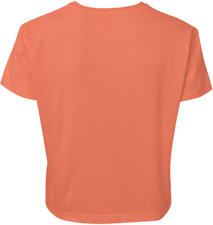 Justice League Flash Logo Women's Cropped T-Shirt - Coral - L - Coral