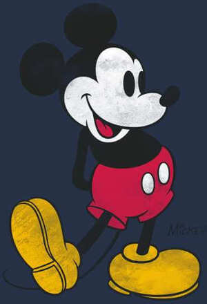 Mickey Mouse Classic Kick Men's T-Shirt - Navy - XXL - Navy