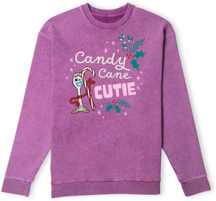 Disney Candy Cane Cutie Christmas Jumper - Purple Acid Wash - M - Purple Acid Wash