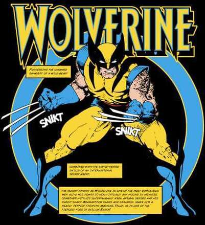 X-Men Wolverine Bio Women's Cropped Hoodie - Black - XL