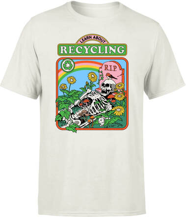 Learn About Recycling Men's T-Shirt - White Vintage Wash - M - White Vintage Wash
