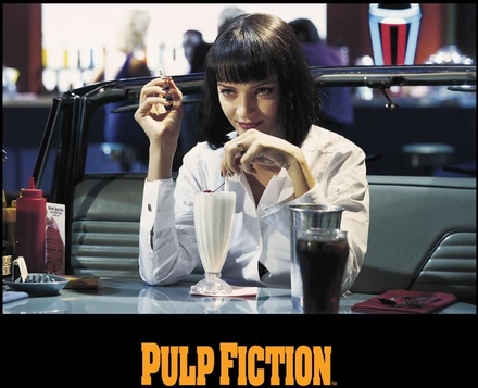 Pulp Fiction Mia Wallace Hoodie - Black - XL - Black