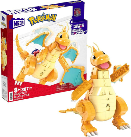 Mattel Mega Pokemon Atom Block Dragonite Construction Toy