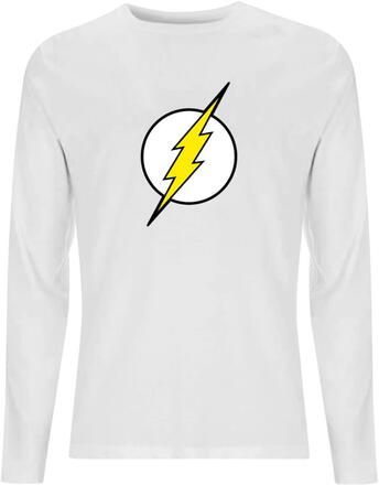 DC Justice League Core Flash Logo Unisex Long Sleeve T-Shirt - White - S - White