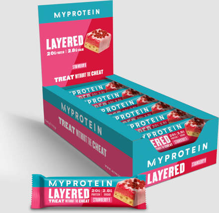Layered Protein Bar - 12 x 60g - Strawberry