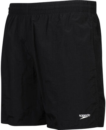 Speedo Men's Solid Leisure Shorts 16 Inch - Black - S
