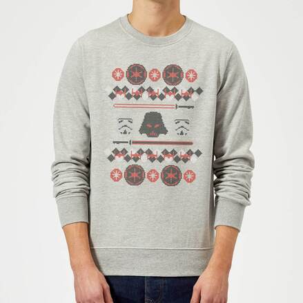 Star Wars Empire Knit Grey Christmas Jumper - L