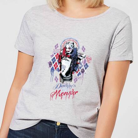 DC Comics Suicide Squad Daddys Lil Monster Women's T-Shirt - Grey - XL