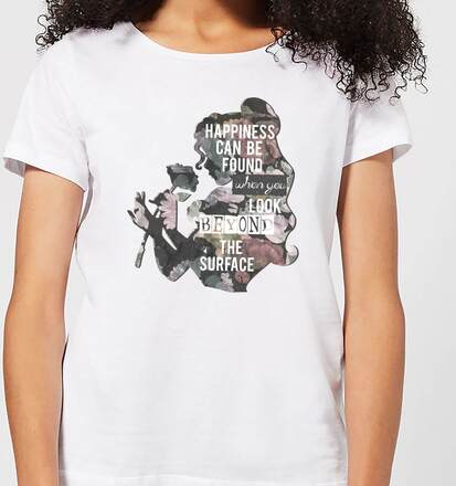 Disney Beauty And The Beast Happiness Women's T-Shirt - White - L - White