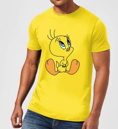 Looney Tunes Tweety Sitting Men's T-Shirt - Yellow - L