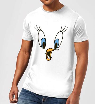 Looney Tunes Tweety Face Men's T-Shirt - White - S