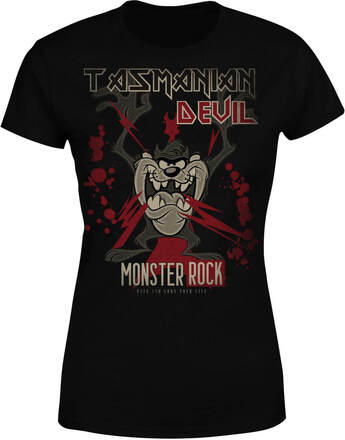 Looney Tunes Tasmanian Devil Monster Rock Women's T-Shirt - Black - S - Black
