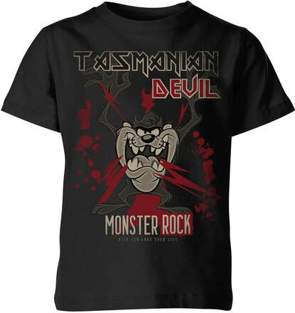 Looney Tunes Tasmanian Devil Monster Rock Kids' T-Shirt - Black - 9-10 Years
