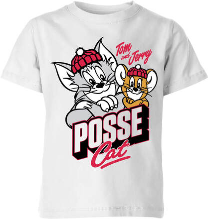 Tom & Jerry Posse Cat Kids' T-Shirt - White - 5-6 Years