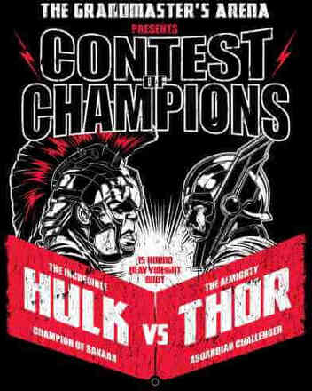 Marvel Thor Ragnarok Champions Poster Männer T-Shirt – Schwarz - 4XL