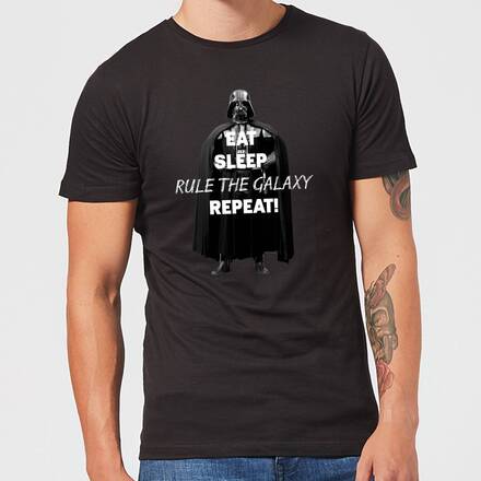 Star Wars Eat Sleep Rule The Galaxy Repeat Men's T-Shirt - Black - M - Black