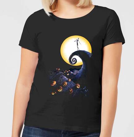 Nightmare Before Christmas Jack Skellington Pumpkin King Colour Women's T-Shirt - Black - 5XL