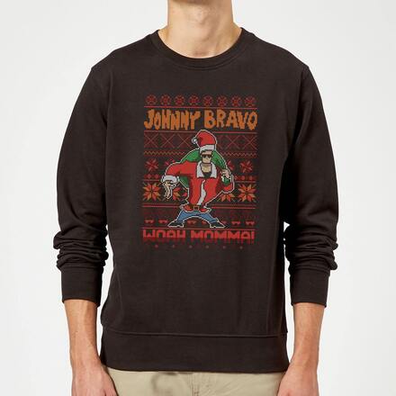 Johnny Bravo Johnny Bravo Pattern Christmas Jumper - Black - XL