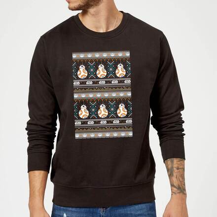 Star Wars BB-8 Pattern Christmas Jumper - Black - XL