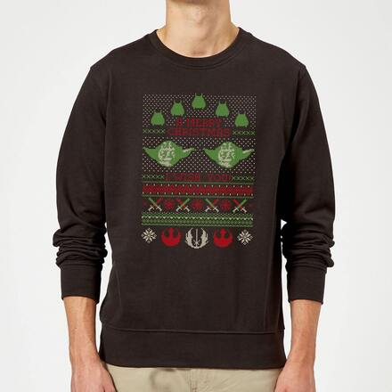 Star Wars Merry Christmas I Wish You Knit Christmas Jumper - Black - XL