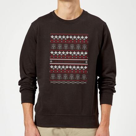 Star Wars On The Naughty List Pattern Christmas Jumper - Black - M