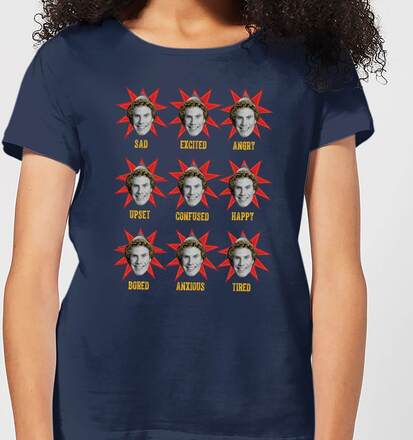Elf Faces Women's Christmas T-Shirt - Navy - XXL