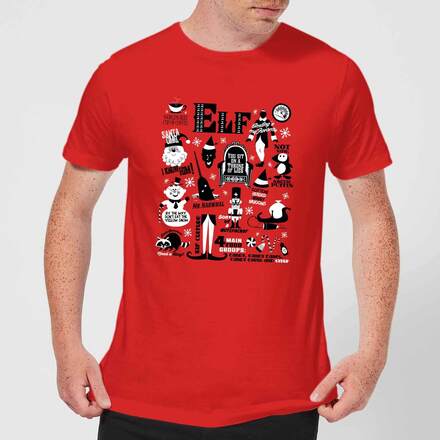 Elf Men's Christmas T-Shirt - Red - L
