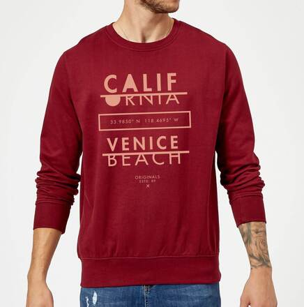 Venice Beach Sweatshirt - Burgundy - XL