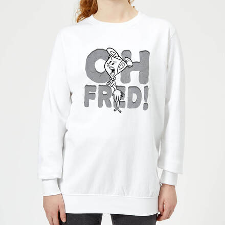 The Flintstones Oh Fred! Women's Sweatshirt - White - L - White