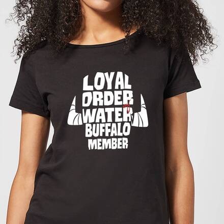 The Flintstones Loyal Order Of Water Buffalo Member Women's T-Shirt - Black - 3XL - Black